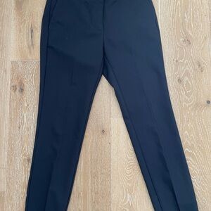 Zara Navy Trousers with Striped Waistband